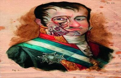 Fernando VII, del ilustrador español Fernando Vicente, a partir de un óleo de Vicente López Portaña. 