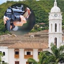 Municipio de El Carmen, en Norte de Santander, y una imagen referencia de un disparo de fusil.