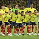 Selección Colombia previo a un partido en el Metropolitano de Barranquilla.