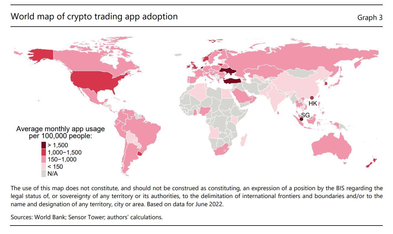 Ubicación Criptousuarios en el mundo.