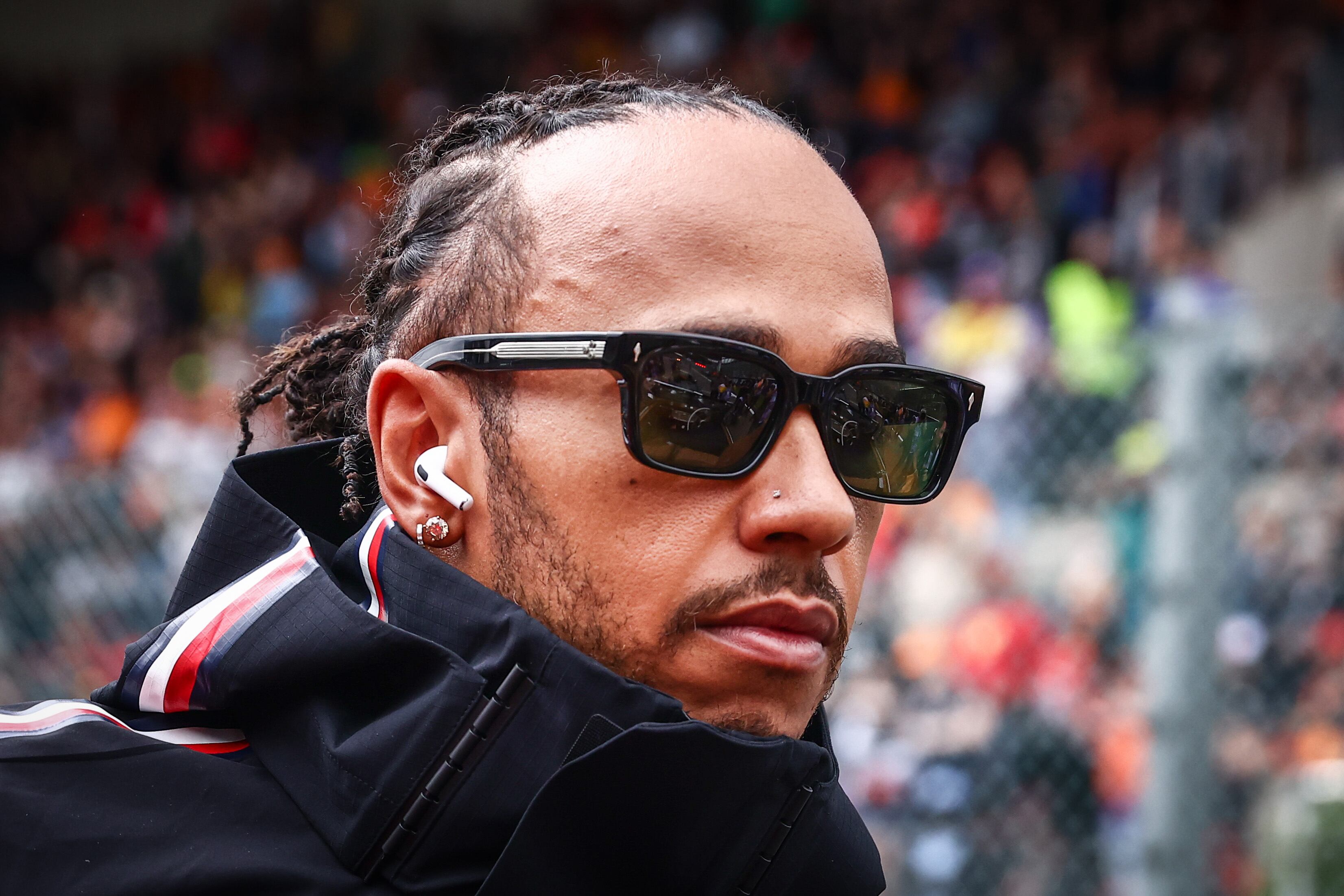 Lewis Hamilton de Mercedes se ve durante el desfile de pilotos antes del Gran Premio de F1 de Bélgica en el Circuito de Spa-Francorchamps el 30 de julio de 2023 en Spa, Bélgica. (Foto de Beata Zawrzel/NurPhoto vía Getty Images)