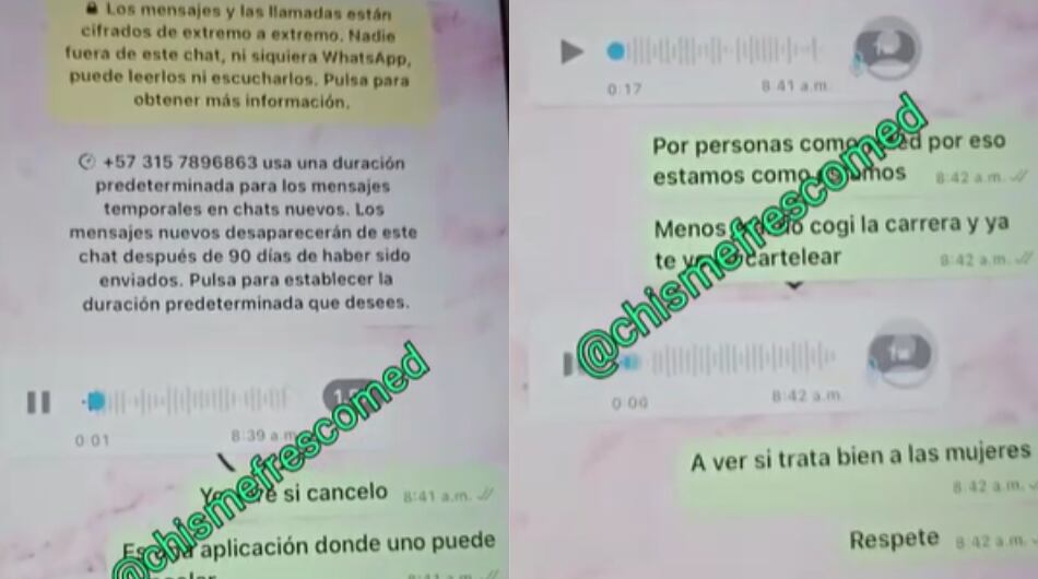 Violenta conversación entre una mujer y un conductor en Medellín.