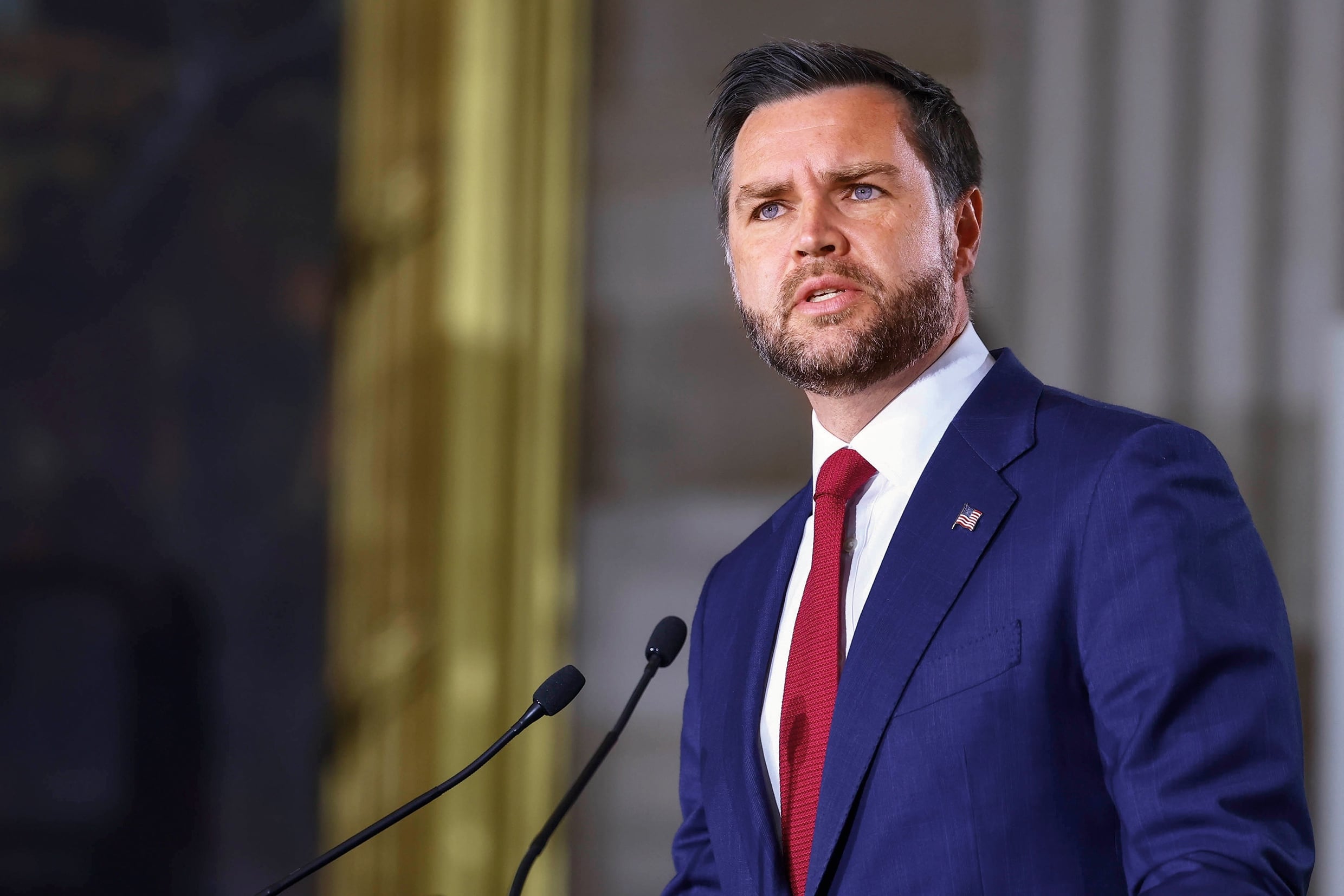 El vicepresidente estadounidense J.D. Vance. Foto: Jim Lo Scalzo-Pool/Getty Images.