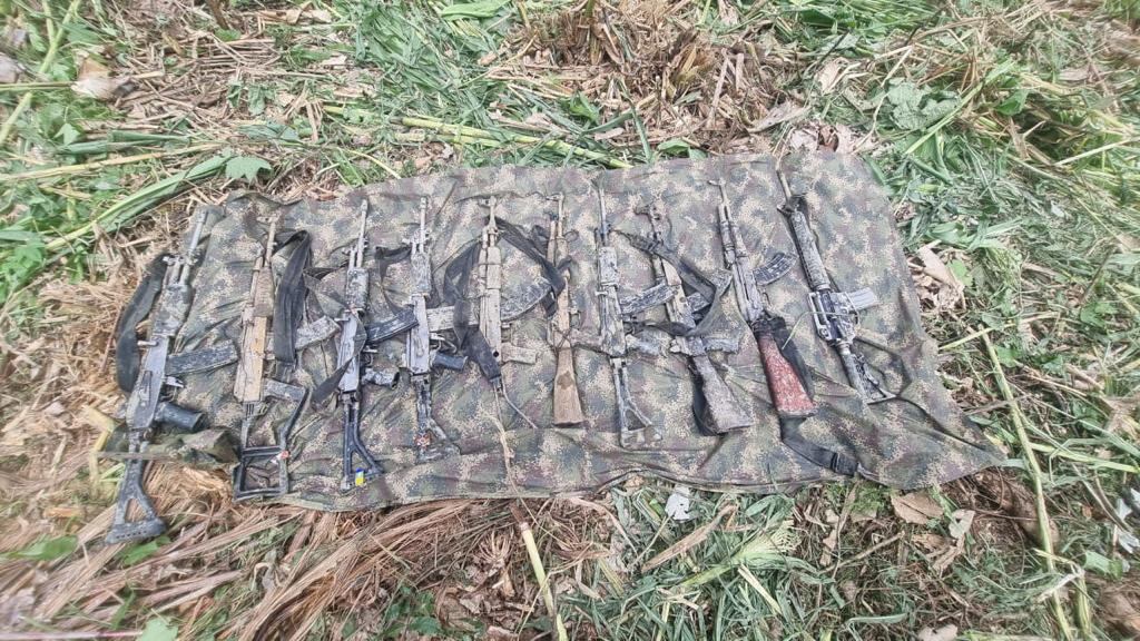 Material de guerra incautado al Clan del Golfo en Chocó.