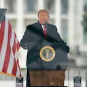 ARCHIVO - El presidente Donald Trump habla durante un mitin con simpatizantes en Washington, el 6 de enero de 2021. (Foto AP/Evan Vucci, Archivo)