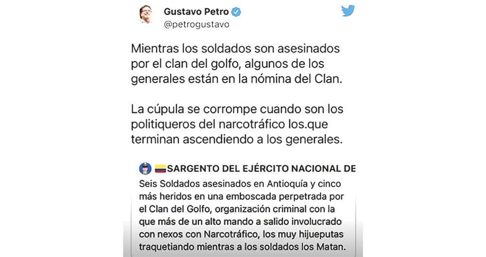 El presidente Gustavo Petro y el general Zapateiro han sostenido diferencias públicas.