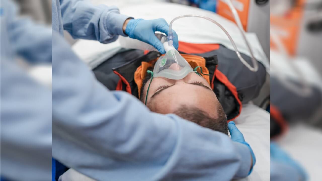 El sujeto fue atendido en frente de donde había robado (imagen referencia de hospitalizado, no alude al caso en mención).