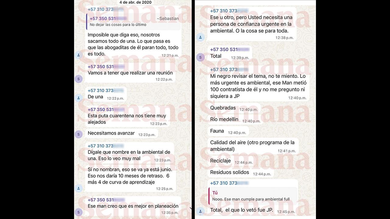 Chats de Miguel Quintero. 