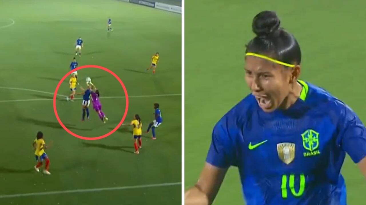 Gol de Brasil para vencer a Colombia en el Sudamericano Femenino Sub-20.