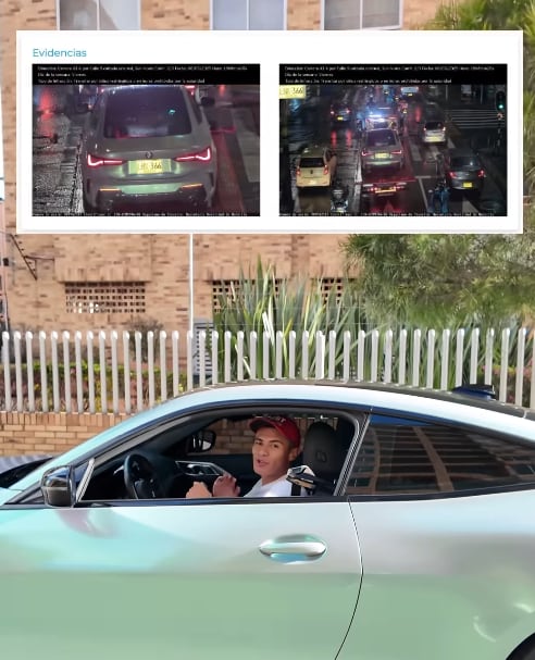 El influenciador señaló que recibió una fotomulta por pico y placa, pese a que su carro fue transportado en grúa.