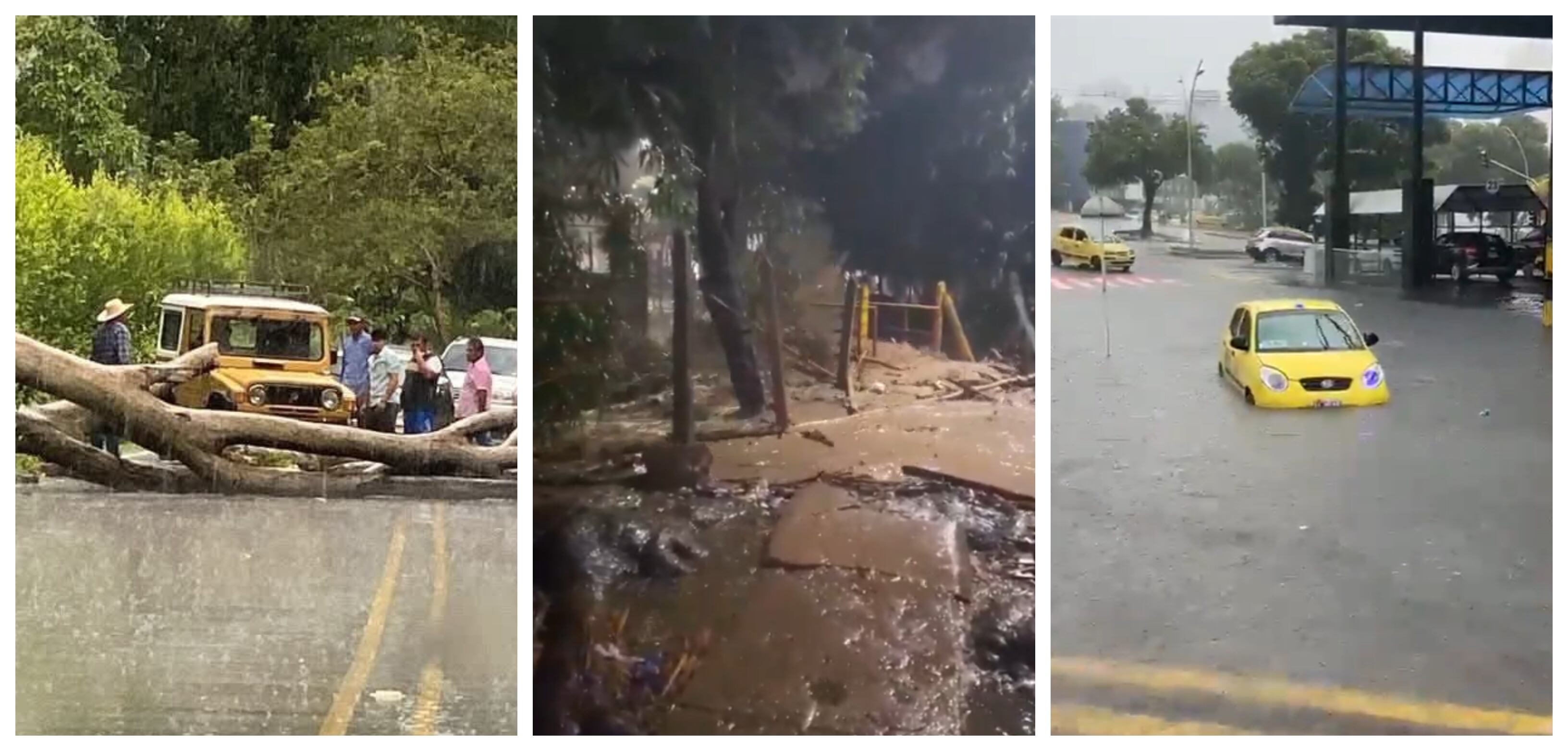 Lluvias en Bucaramanga y Floridablanca, Santander.