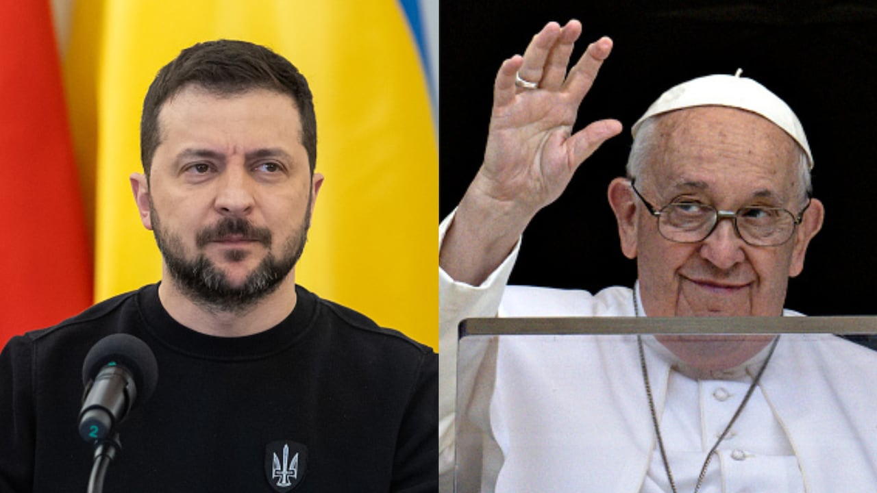 El presidente de Ucrania, Volodímir Zelenski y el papa Francisco.