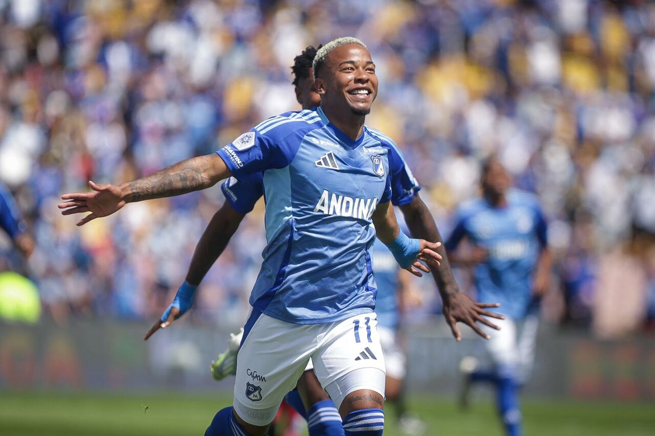 Beckham Castro (Millonarios), autor de un triplete vs. Fortaleza