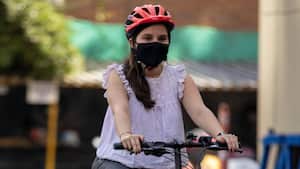 Juliana Hincapié, ejecutiva de cuenta de Simex, venció el temor que le generaba recorrer largas distancias en bicicleta.