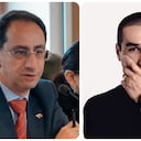 El vicepresidente José Manuel Restrepo y el caricaturista Julio Cesar González, conocido como Matador.