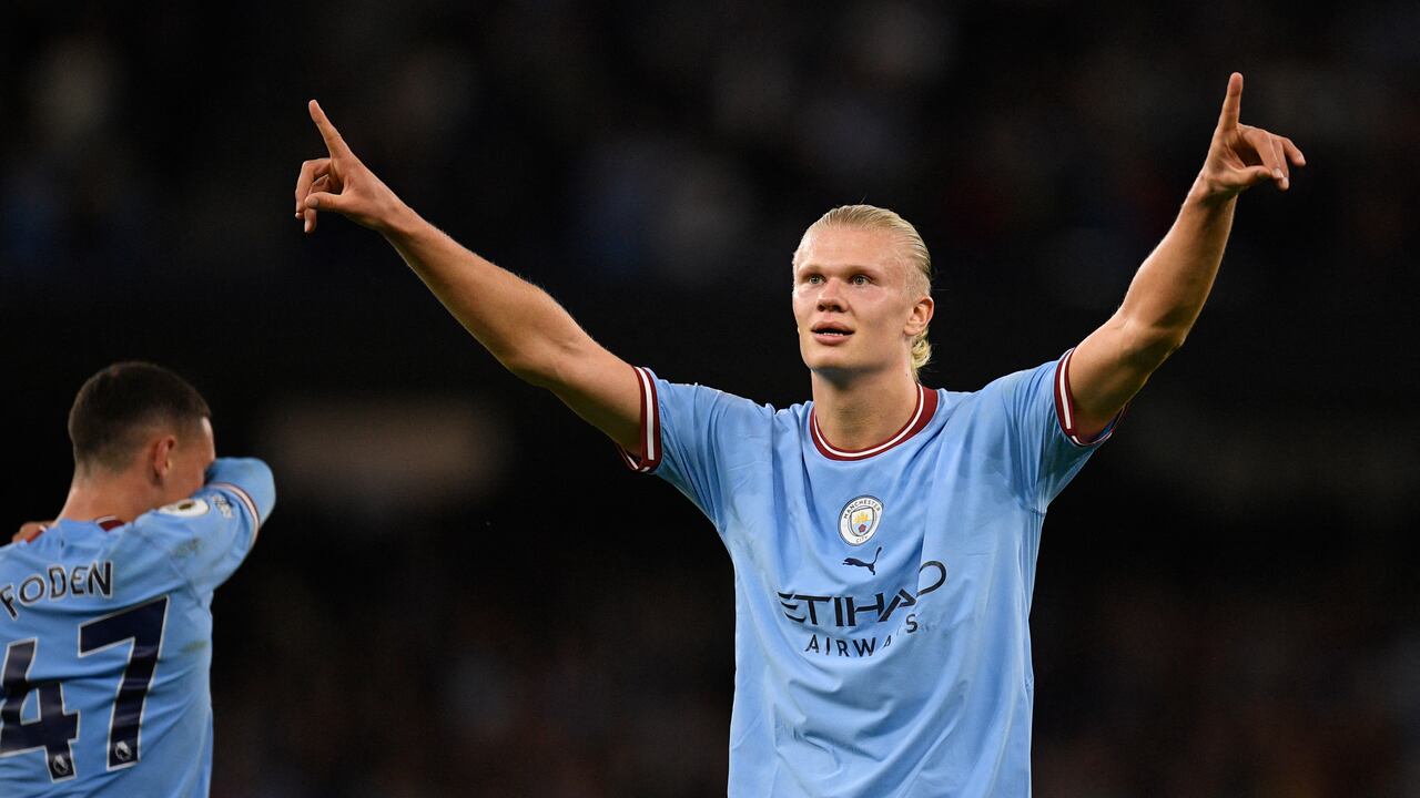 El noruego es el goleador de la Premier League con 9 tantos.