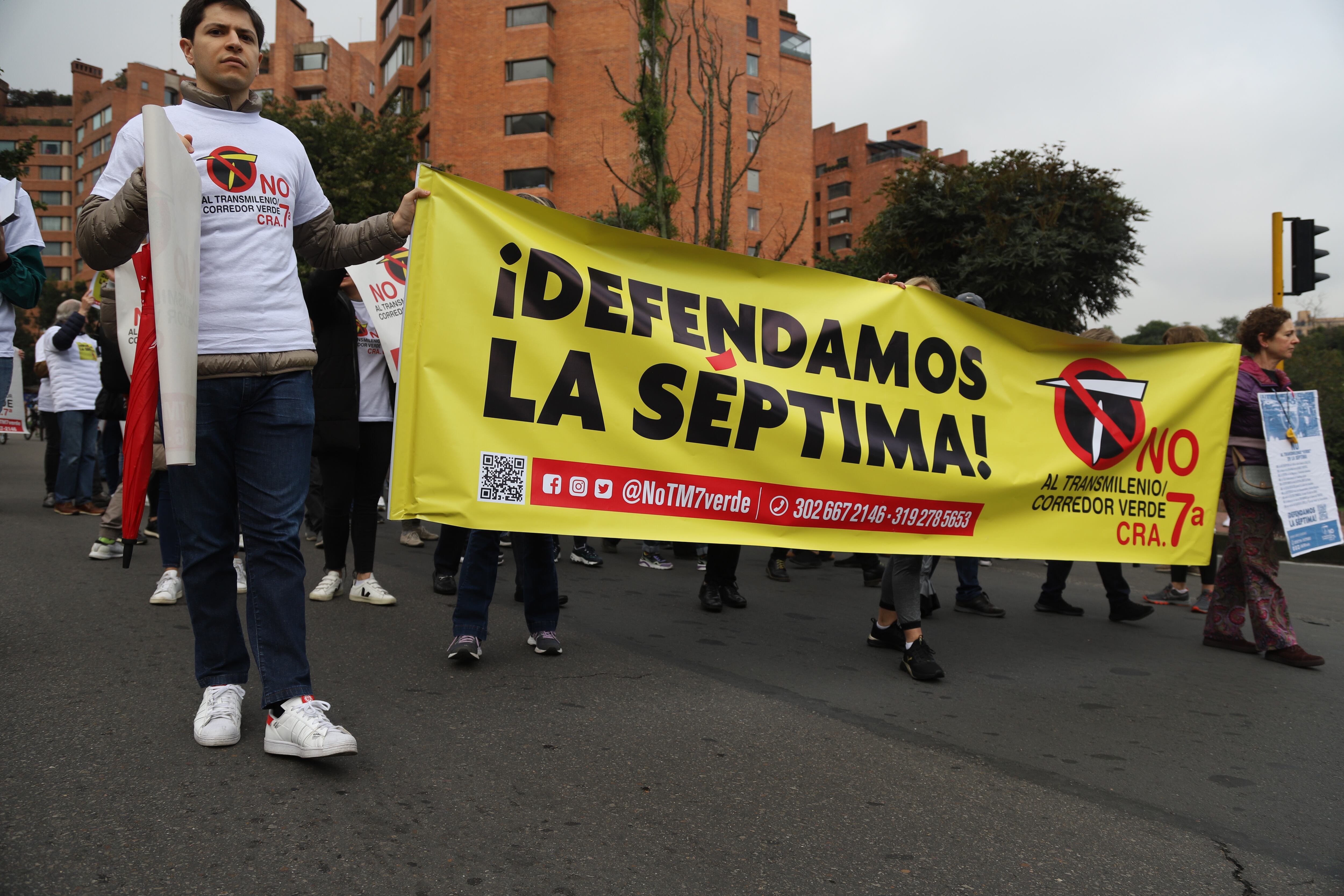 Protestas corredor de la séptima cra 7 con 94