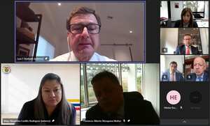 La Fiscalía imputó nuevamente a Luis Fernando Andrade, expresidente de la ANI. Además, señaló a otros ocho exfuncionarios de la entidad, por irregularidades en la contratación de la Ruta del Sol III. (Colprensa - Captura de pantalla de la audiencia)