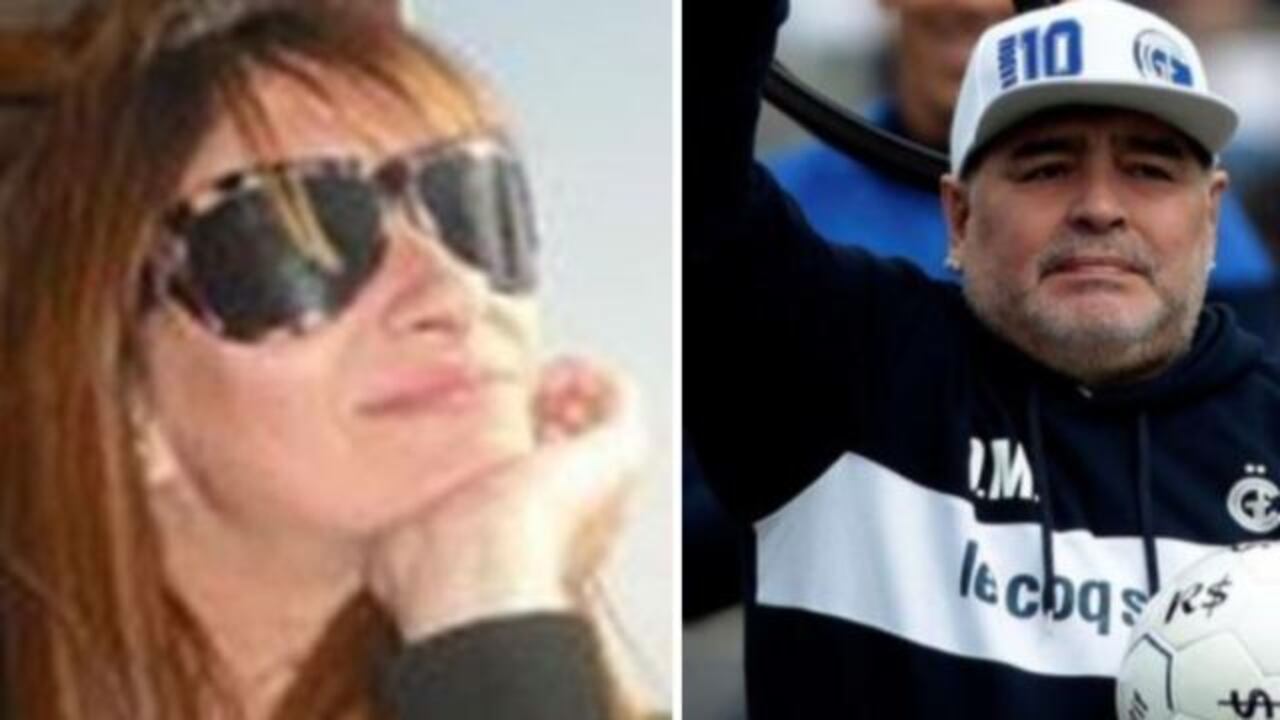 Laura Cibilla y Diego Armando Maradona