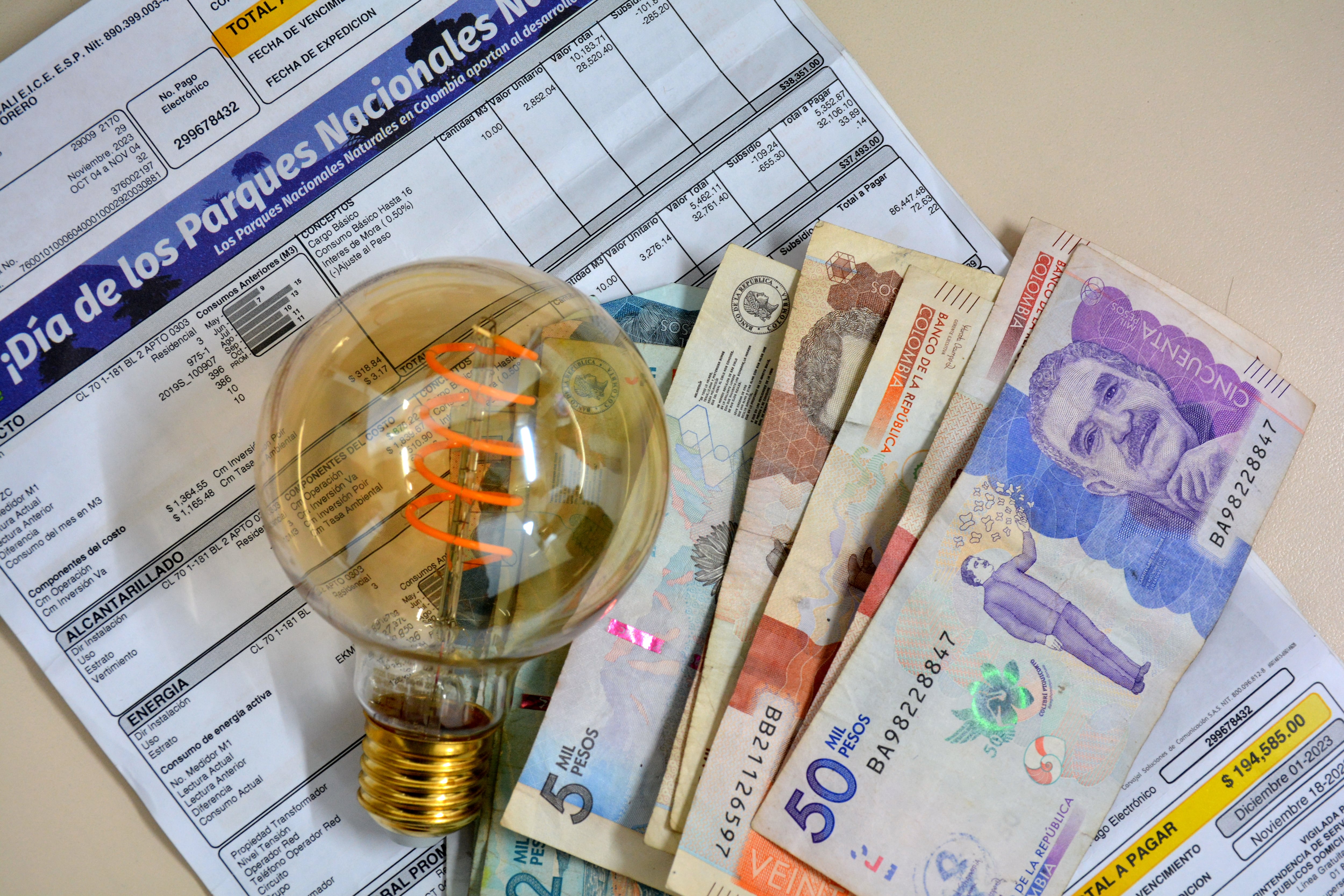 Incremento en las facturas de energía en Cali.