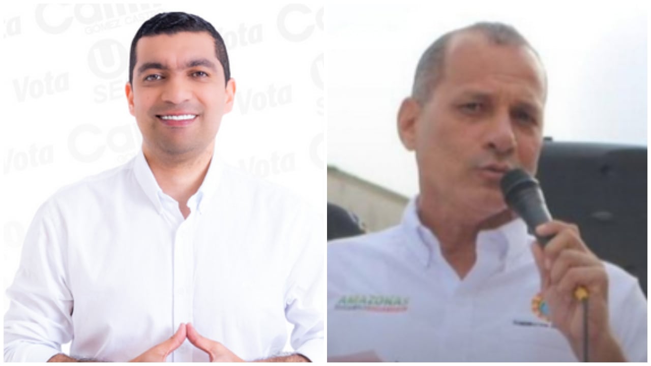 De izquierda a derecha: Freddy Camilo Gómez Castro y Víctor Hugo Moreno Bandeira, candidatos al Congreso que fueron capturados