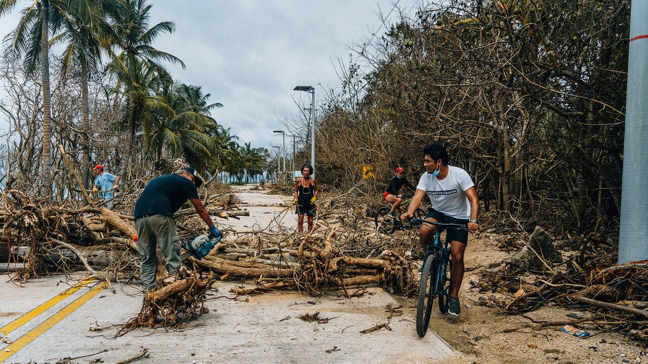 Devastación por el paso del huracán Iota en San Andrés.