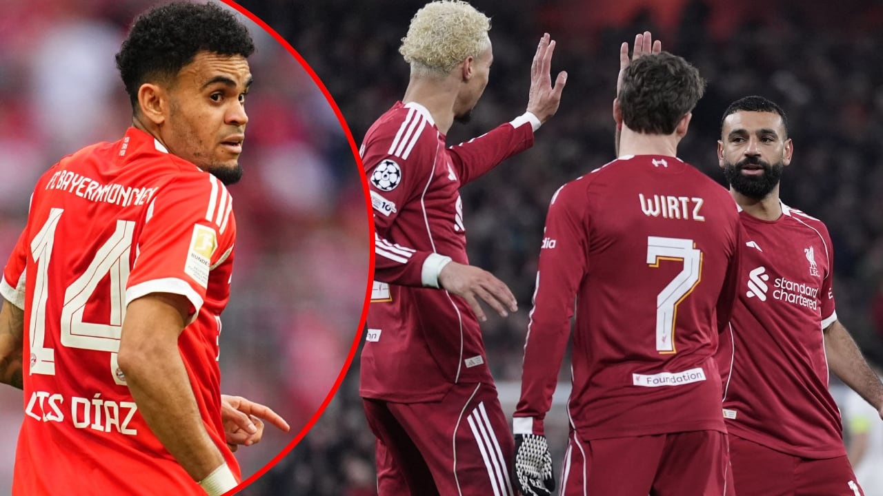 Luis Díaz / Hugo Ekitike, Florian Wirtz y Mohamed Salah.