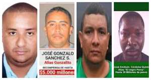 De izq. a der.: alias Chiquito malo, Gonzalo, Chirimoya y Negro perea.