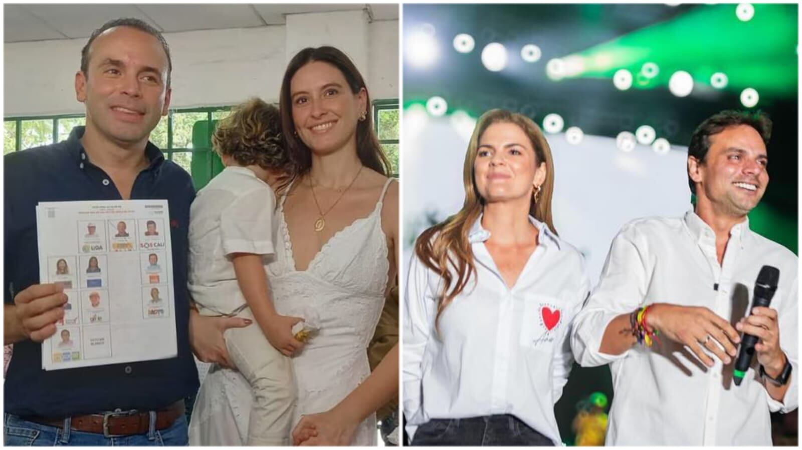 Alejandro Eder y su esposa, Taliana Vargas; Rochi Stevenson y su esposo Alfredo Varela