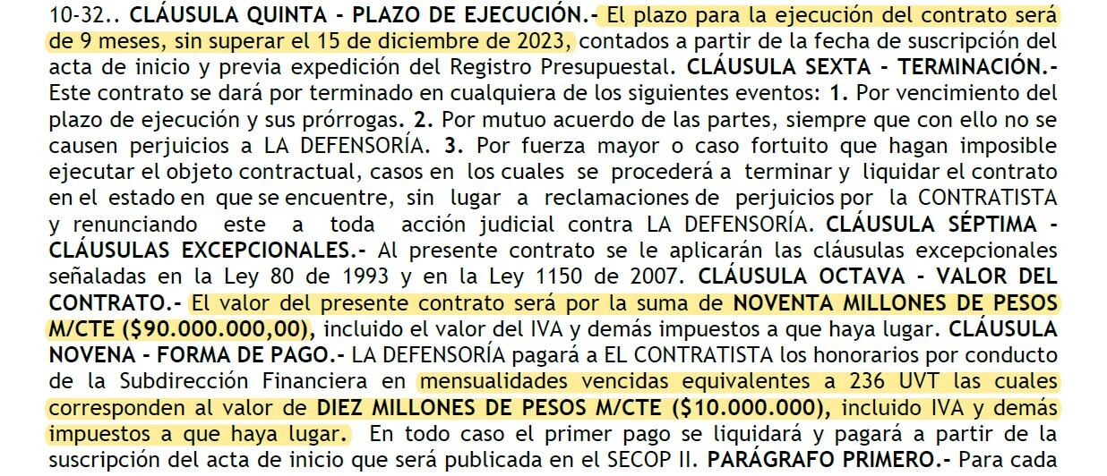 Olmedo recibe un promedio mensual cercano a los 10 millones de pesos.