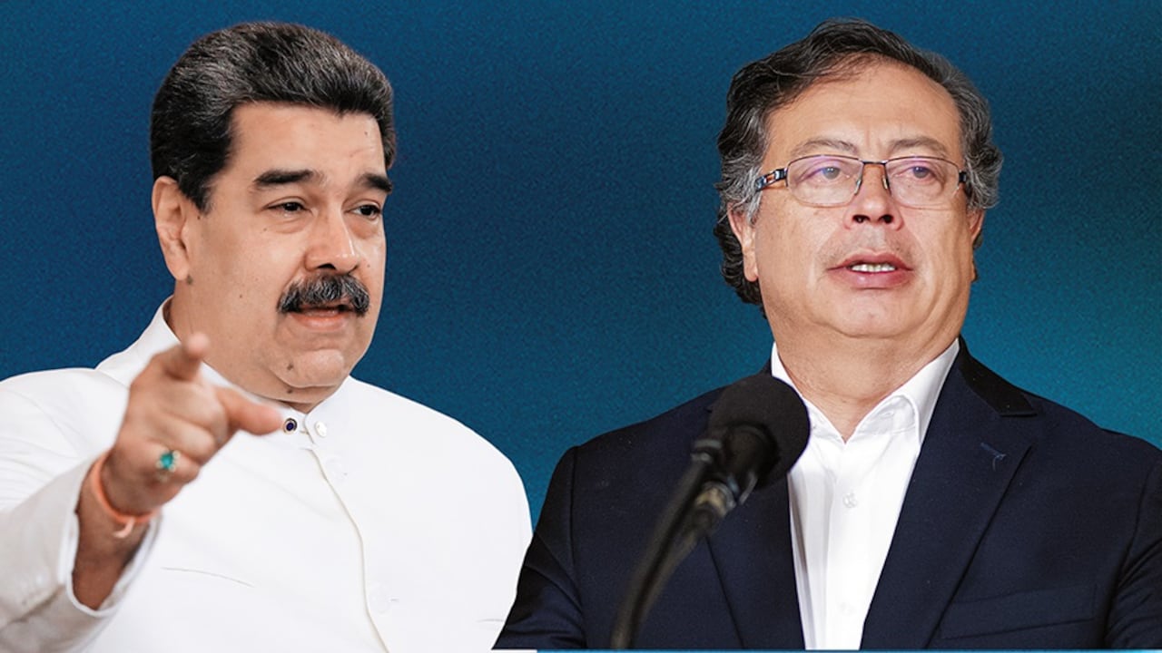 Nicolás Maduro y el presidente Gustavo Petro