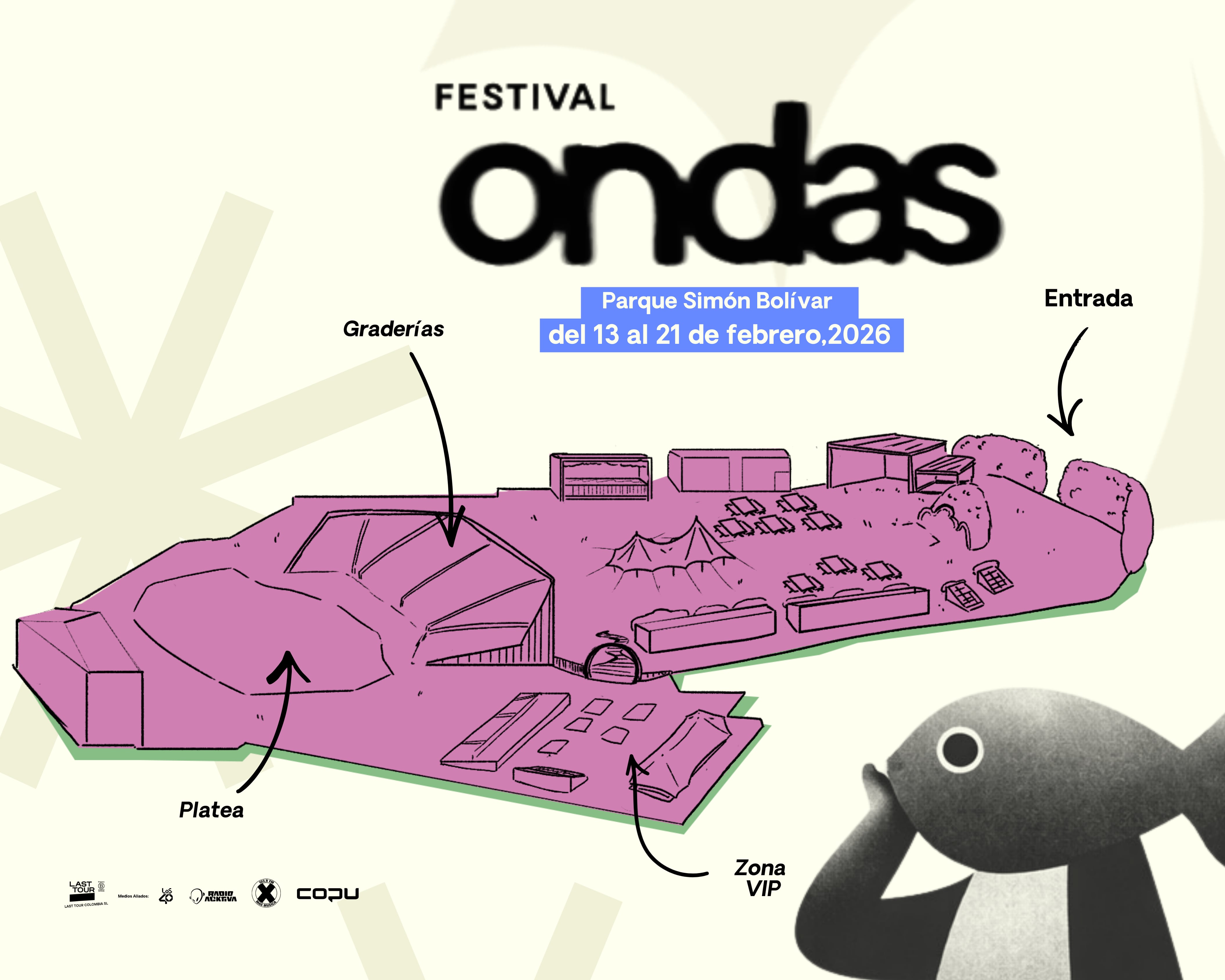 El Festival Ondas contará con espacios ideales para el esparcimiento y la gastronomía.