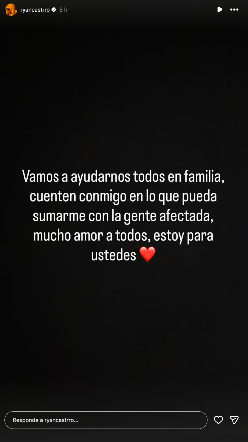 Ryan Castro ofrece ayuda desde sus redes sociales por terremoto en Colombia.