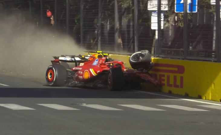 Carlos Sainz y Sergio 'Checo' Pérez tuvieron un accidente en el Gran Premio de Azerbaiyán de la Fórmula 1.