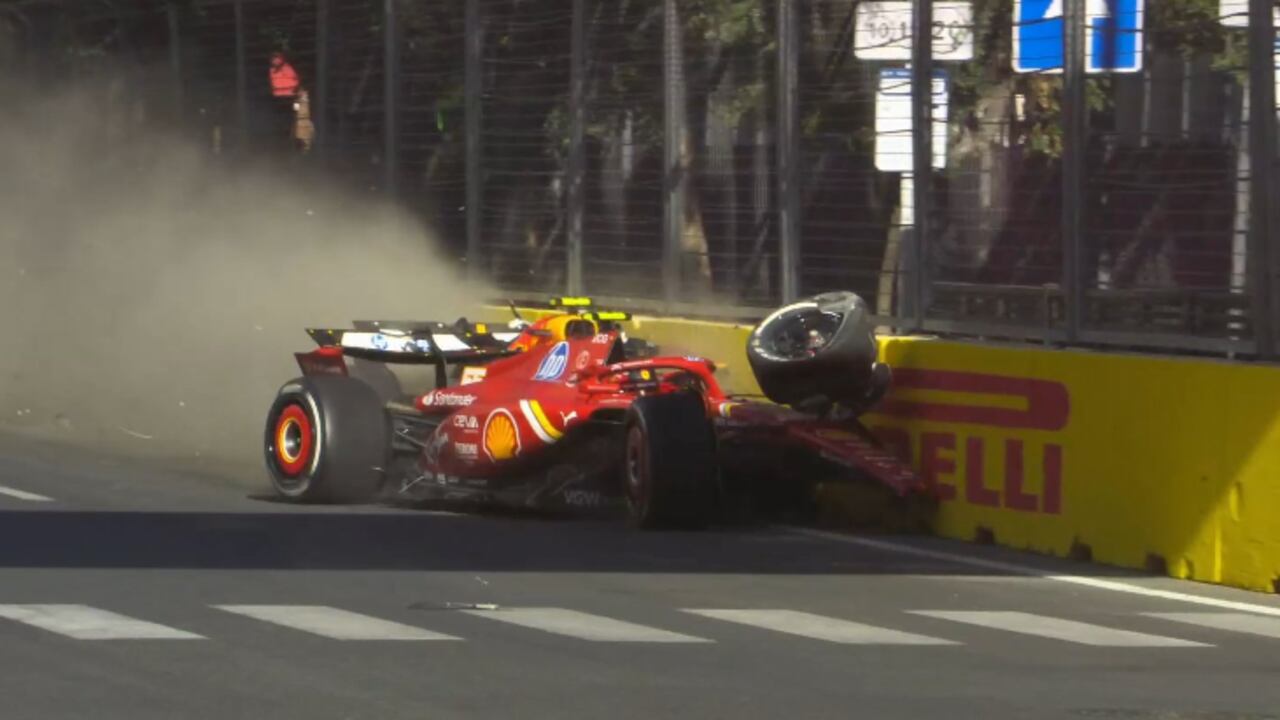 Carlos Sainz y Sergio 'Checo' Pérez tuvieron un accidente en el Gran Premio de Azerbaiyán de la Fórmula 1.