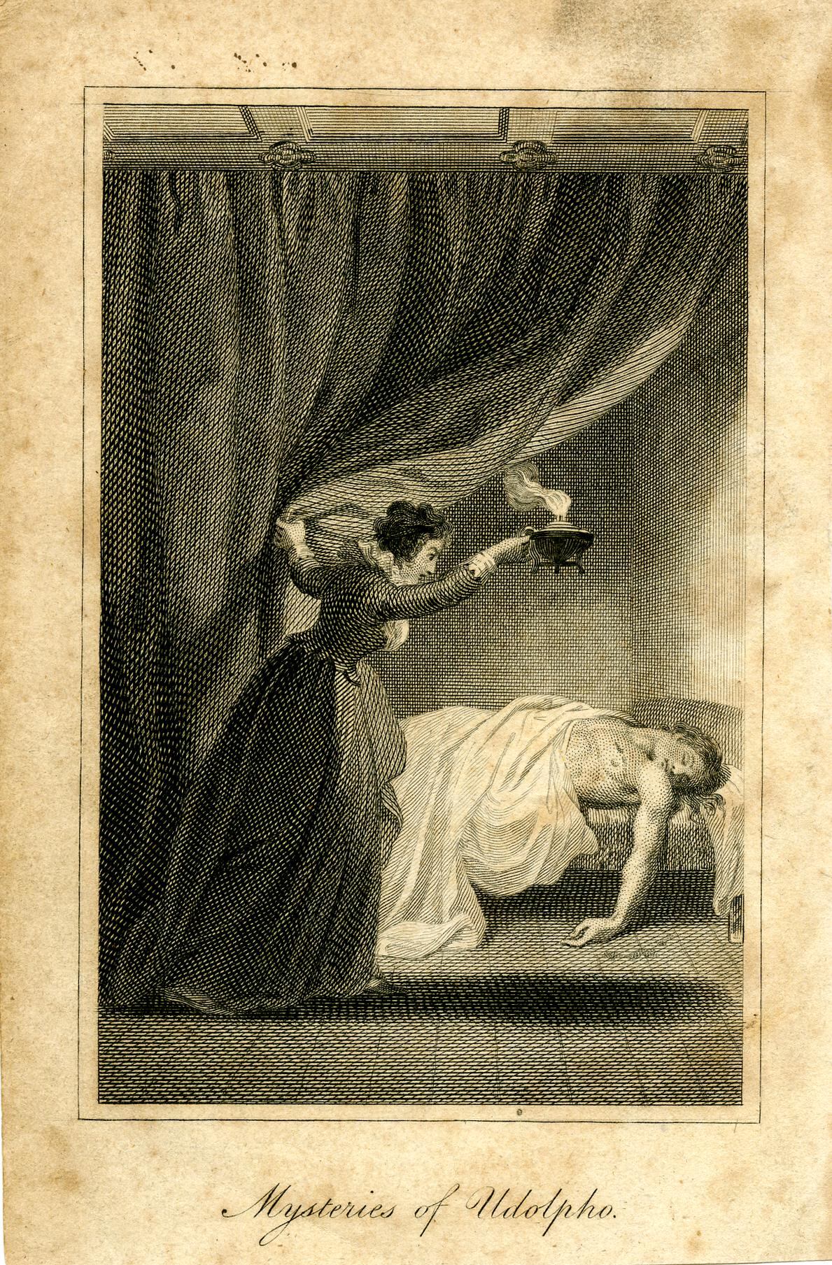 Emily descubre un cadáver en ‘Los misterios de Udolfo’ (1794), de Ann Radcliffe. The Trustees of the British Museum, CC BY-NC-SA