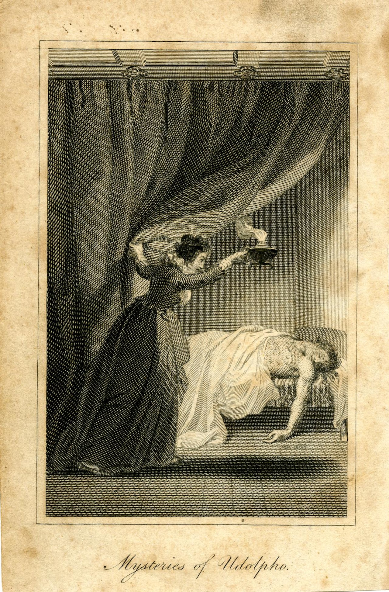 Emily descubre un cadáver en ‘Los misterios de Udolfo’ (1794), de Ann Radcliffe. The Trustees of the British Museum, CC BY-NC-SA