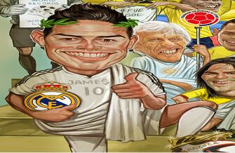 James Rodríguez. El rey del año. Alcanzó más triunfos que ningún otro deportista, tantos que casi no le caben en las manos.