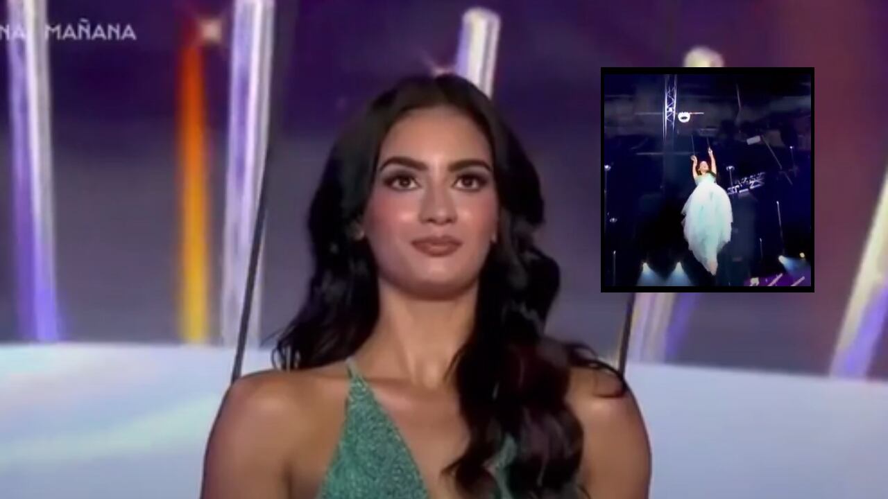 Miss Universe Latina: caída de participante en pleno programa en vivo.