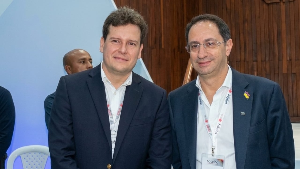 José Andrés Duarte y el vicepresidente de Colombia, José Manuel Restrepo