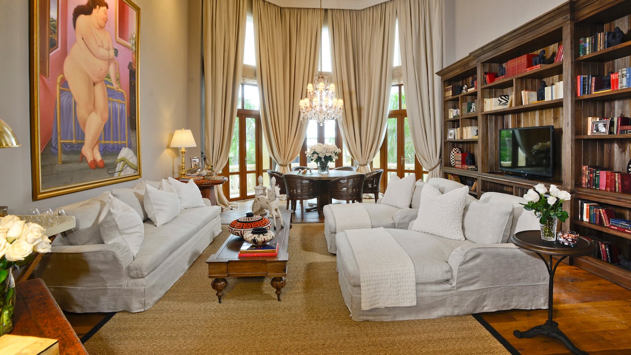 Vista de la suite Botero, Hotel Santa Clara