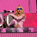 Madonna en el escenario TSX en Times Square, en Nueva York.