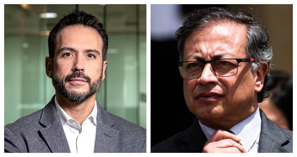 Martín Orozco, gerente de Invamer, y Gustavo Petro, presidente.