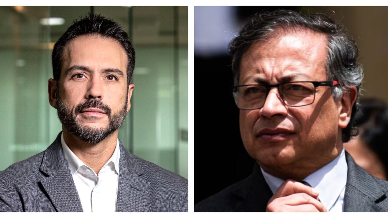 Martín Orozco, gerente de Invamer, y Gustavo Petro, presidente.