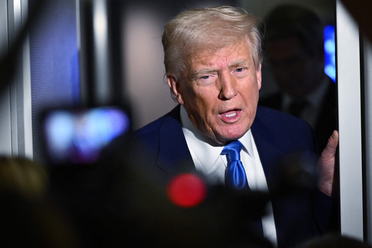 Donald Trump en entrevista en el Air Force 1.