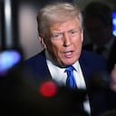 Donald Trump en entrevista en el Air Force 1.