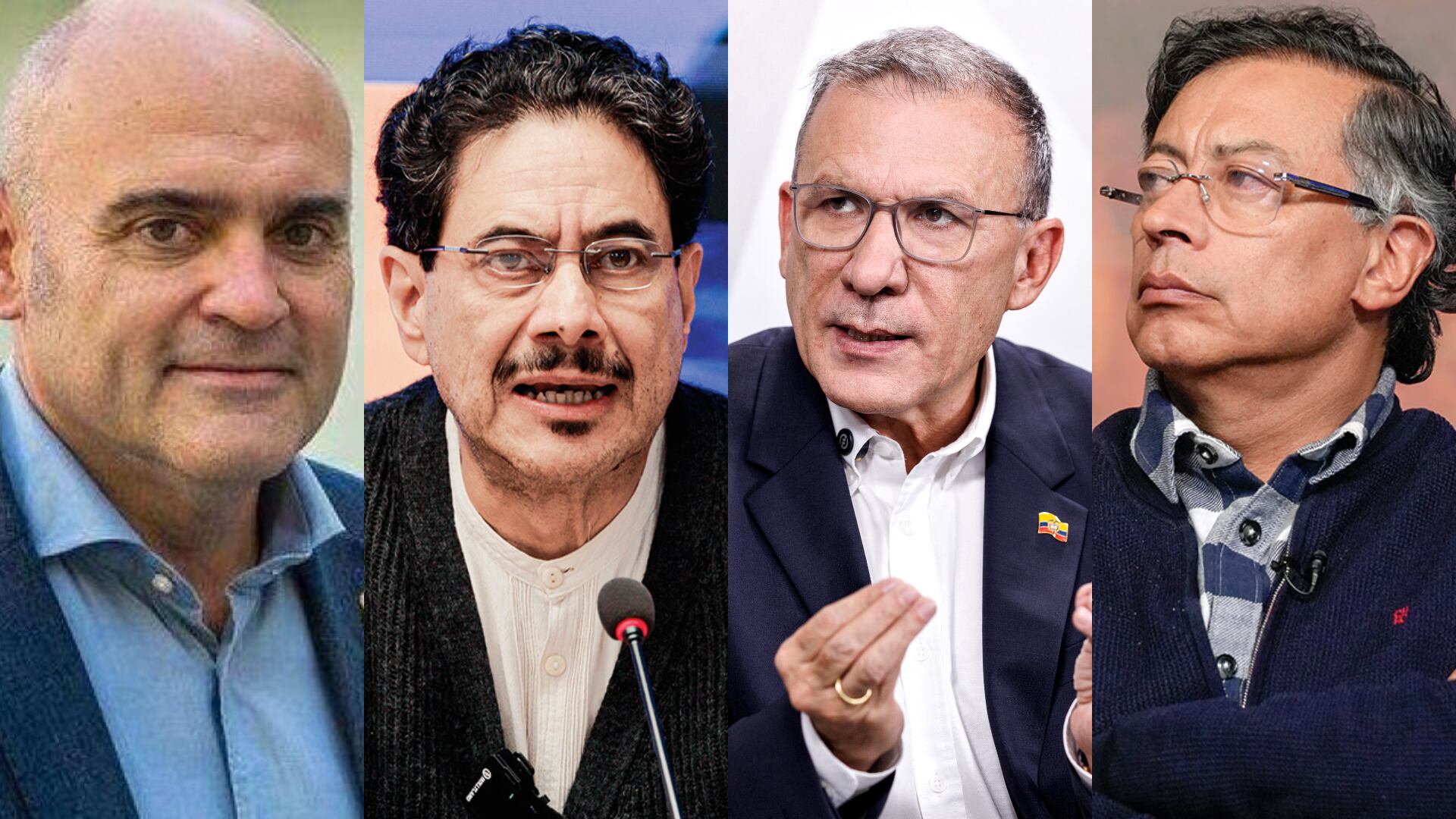Xavier Vendrell, Iván Cepeda, Roy Barreras y Gustavo Petro.