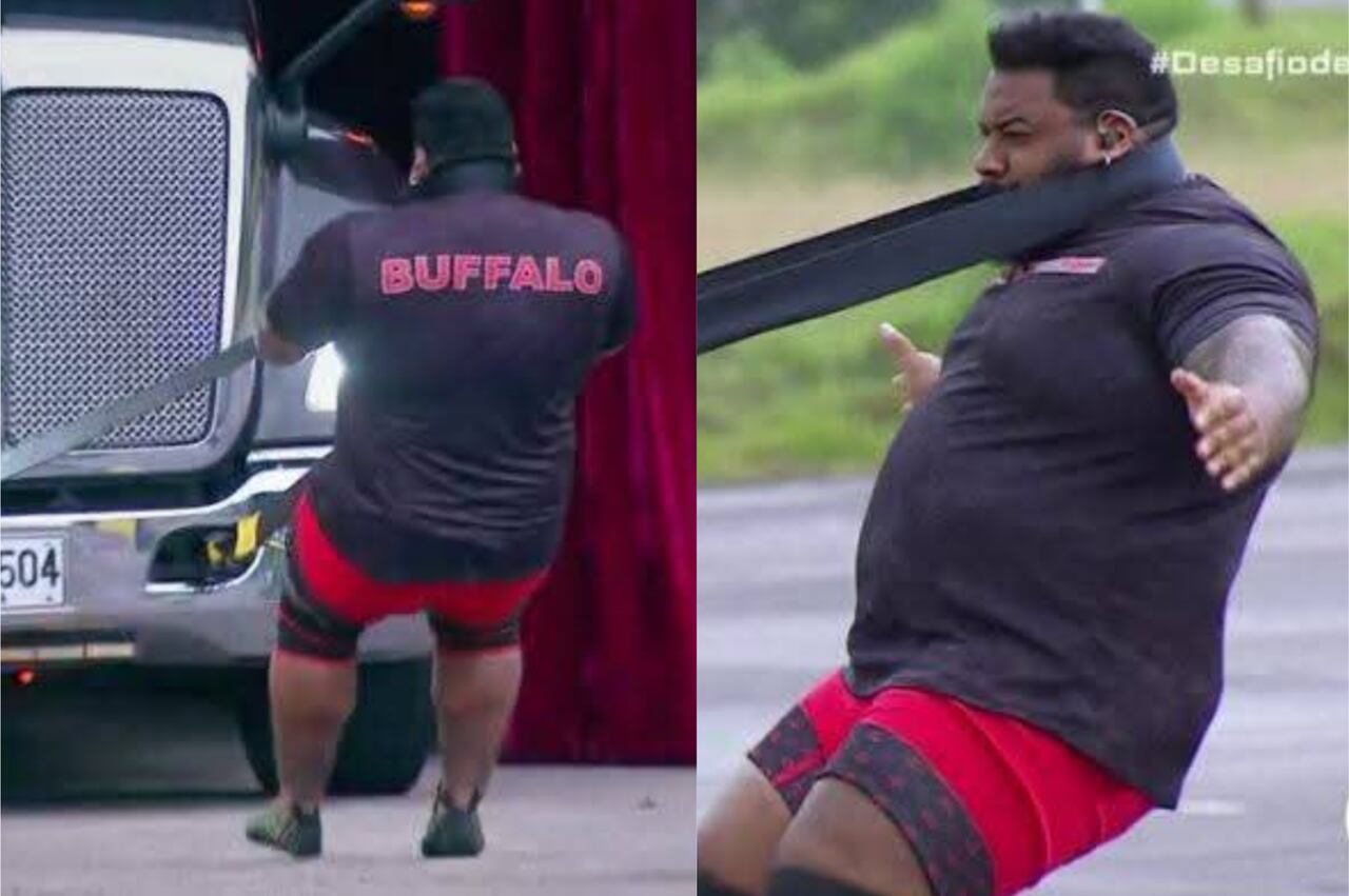 Buffalo, de 'Yo me llamo', sorprendió al mover una tractomula en el 'desafío XXI'.