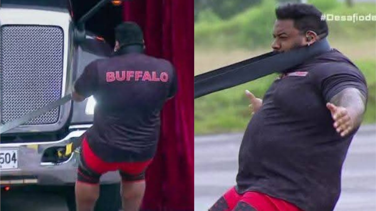 Buffalo, de 'Yo me llamo', sorprendió al mover una tractomula en el 'desafío XXI'.