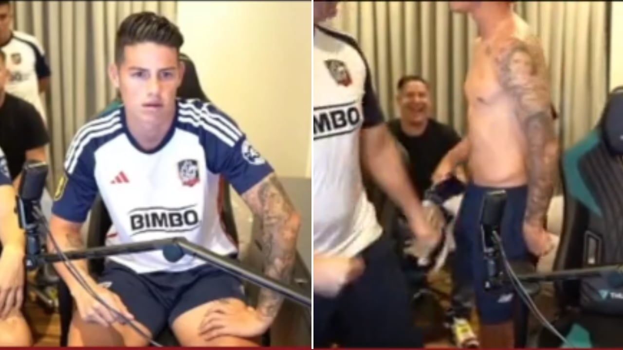 James Rodríguez, viendo a Atlético Parceros en la Kings League